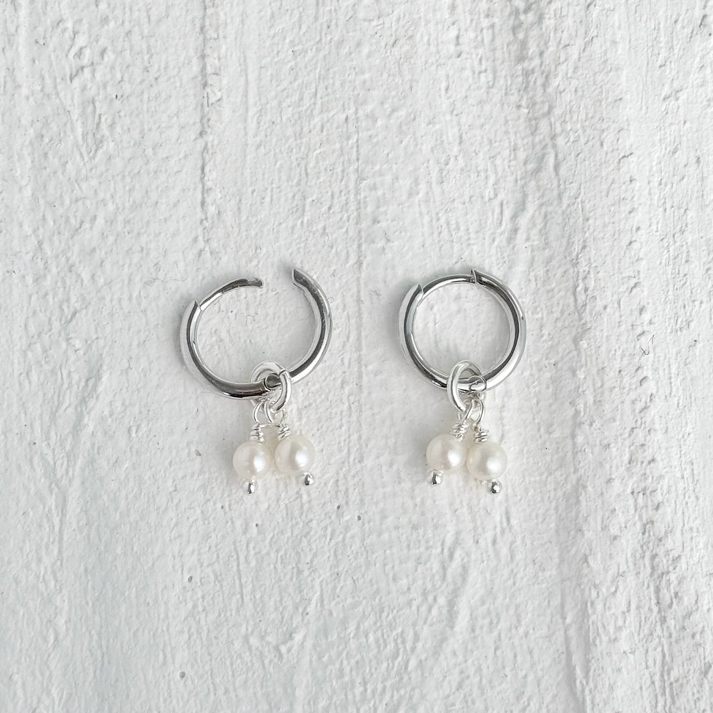 Mini Pearl Hoop Earrings